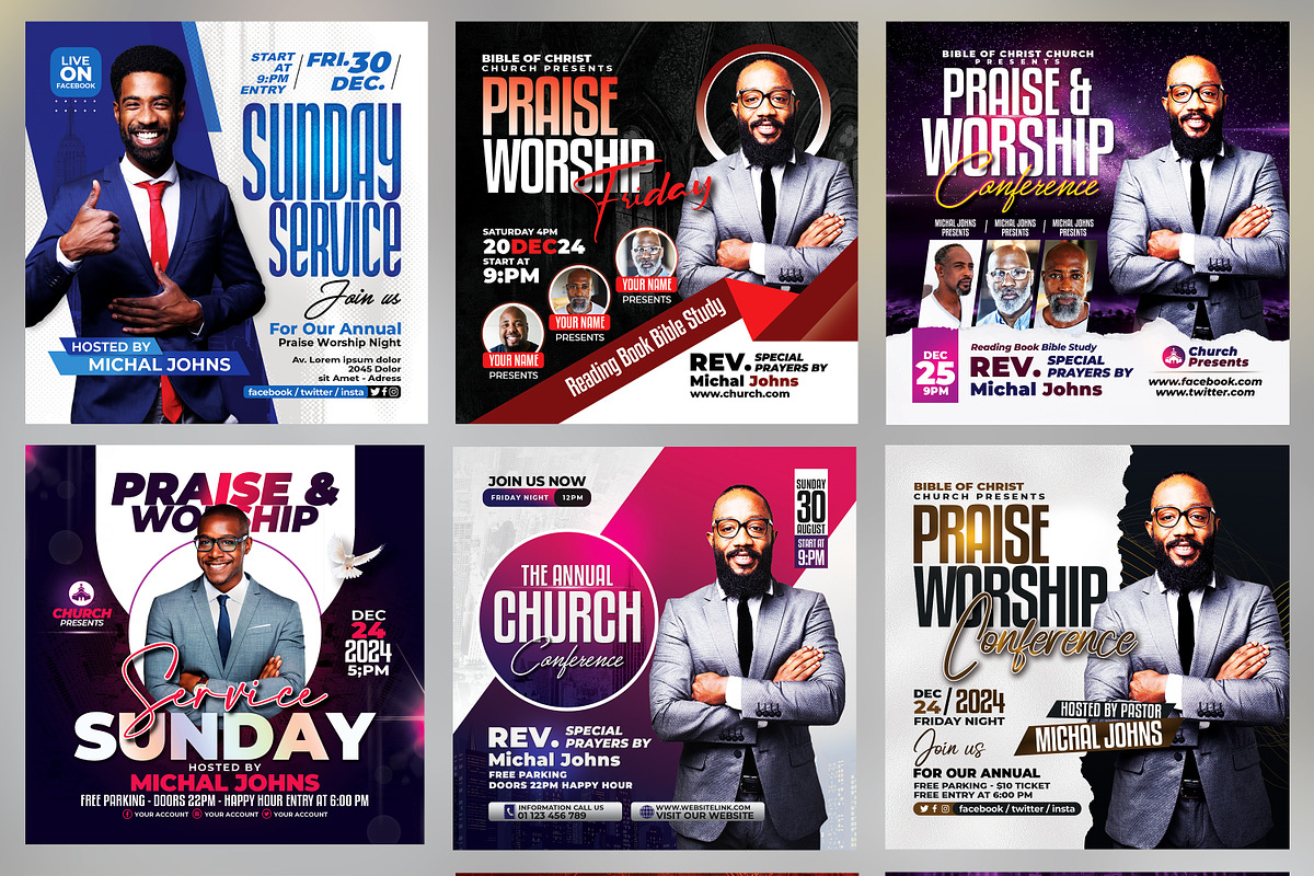 150+ Church Flyers Bundle, a Flyer Template by AfzaalGraphics (Photo 4 of 18)