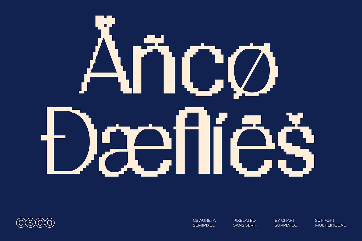 CS Aureta Semipixel, a Sans Serif Font by Craft Supply Co. (Photo 7 of 8)