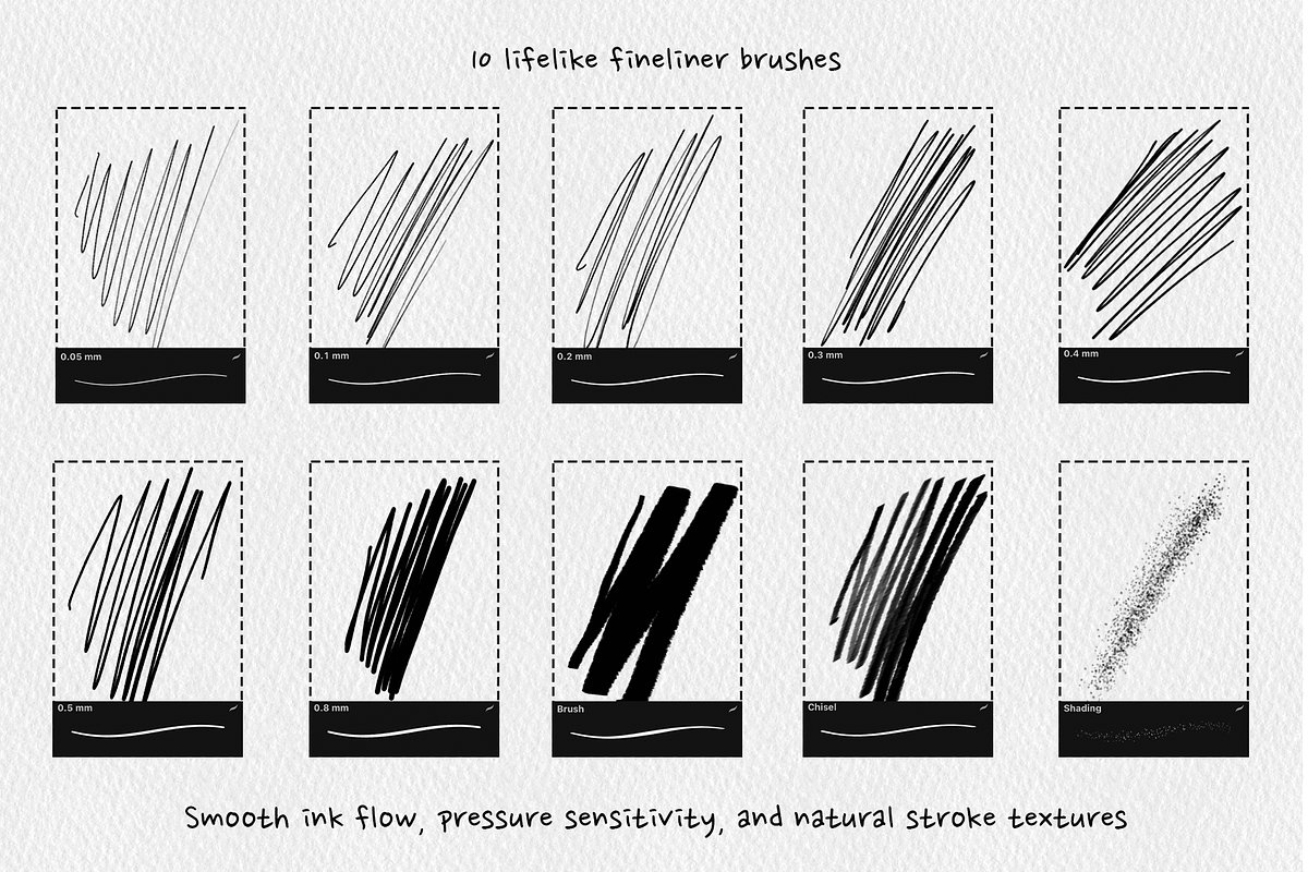 Ultimate Procreate Fineliner Pen Set, a Brush Add-On by Brush Moment (Photo 2 of 6)
