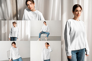 Woman Sweatshirt Mockup Bundle