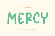 Mercy is a cute handwritten font, a Handwritten Font by Brown Cupple (Thumbnail 1 of 6)