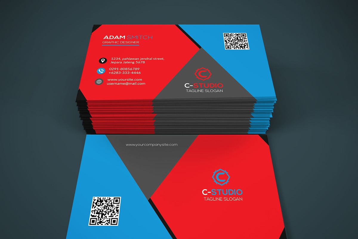 Corporate Unix Business Card, a Business Card Template by ABAZ SHOP ...