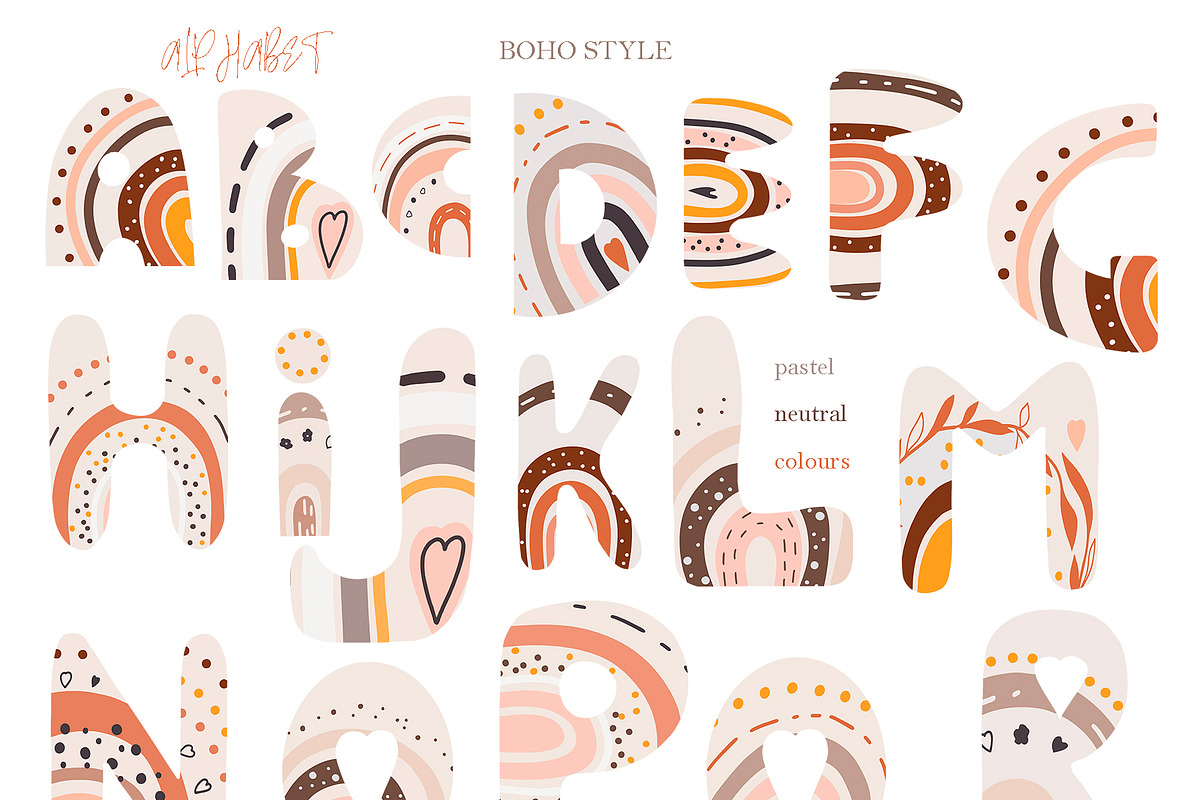 RAINBOW MOMENTS BOHO COLLECTION, an Illustration by ArtOLB (Photo 4 of 9)