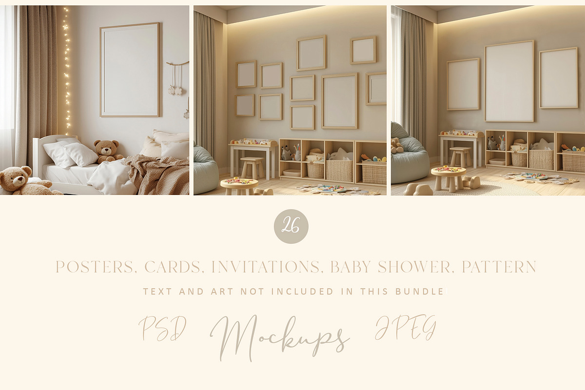 Holidays Nursery Mockups., a Books & Magazine Mockup by Designwork (Photo 6 of 16)