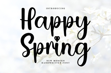Happy Spring, a Handwritten Font by FreshTypeINK