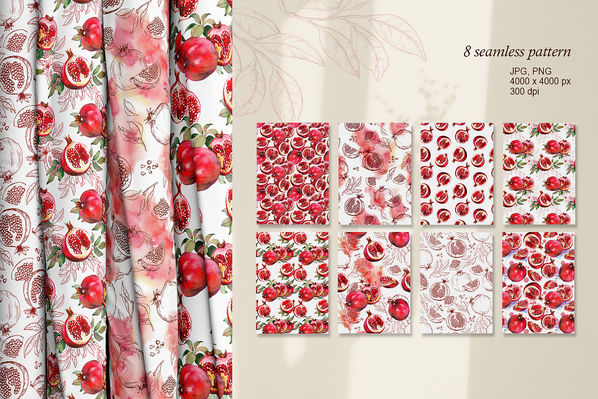 Pomegranate fruits, a Food Illustration by Jeanna Draw (Photo 6 of 10)