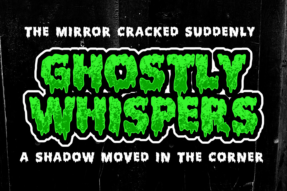 Death Secrets Halloween Melting, a Blackletter Font by dansdesign (Photo 3 of 8)