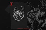 10 Bundle Dark Art Mountain Deer, an Illustration by Morspective (Thumbnail 2 of 7)