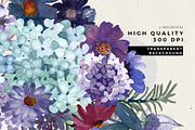 Hydrangea Bouquets Watercolor PNG, an Object Illustration by Mia Digital (Thumbnail 4 of 6)