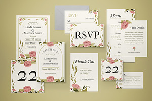 Wedding Invitation Set, an Invitation Template by graphicook