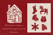 Linocut Christmas illustrations, a Seasonal Illustration by RaDavCrafts (Thumbnail 8 of 9)