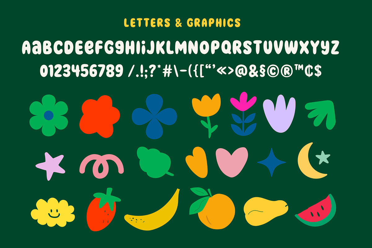 Buble Flowr - Retro Groovy Font, a Sans Serif Font by Jozoor (Photo 7 of 7)