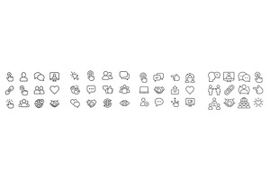 Collection of diverse outline icons, a Technology Photo by ZinetroN