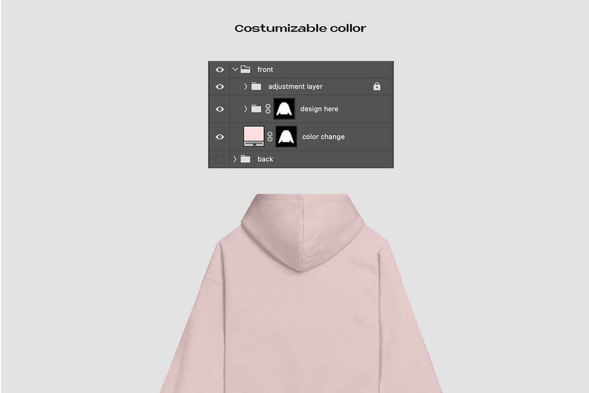 Boxy hoodie mockup, a Hoody Mockup by Barmecide Mockup Studio (Photo 3 of 3)