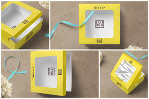 Window Cake Box Mockups