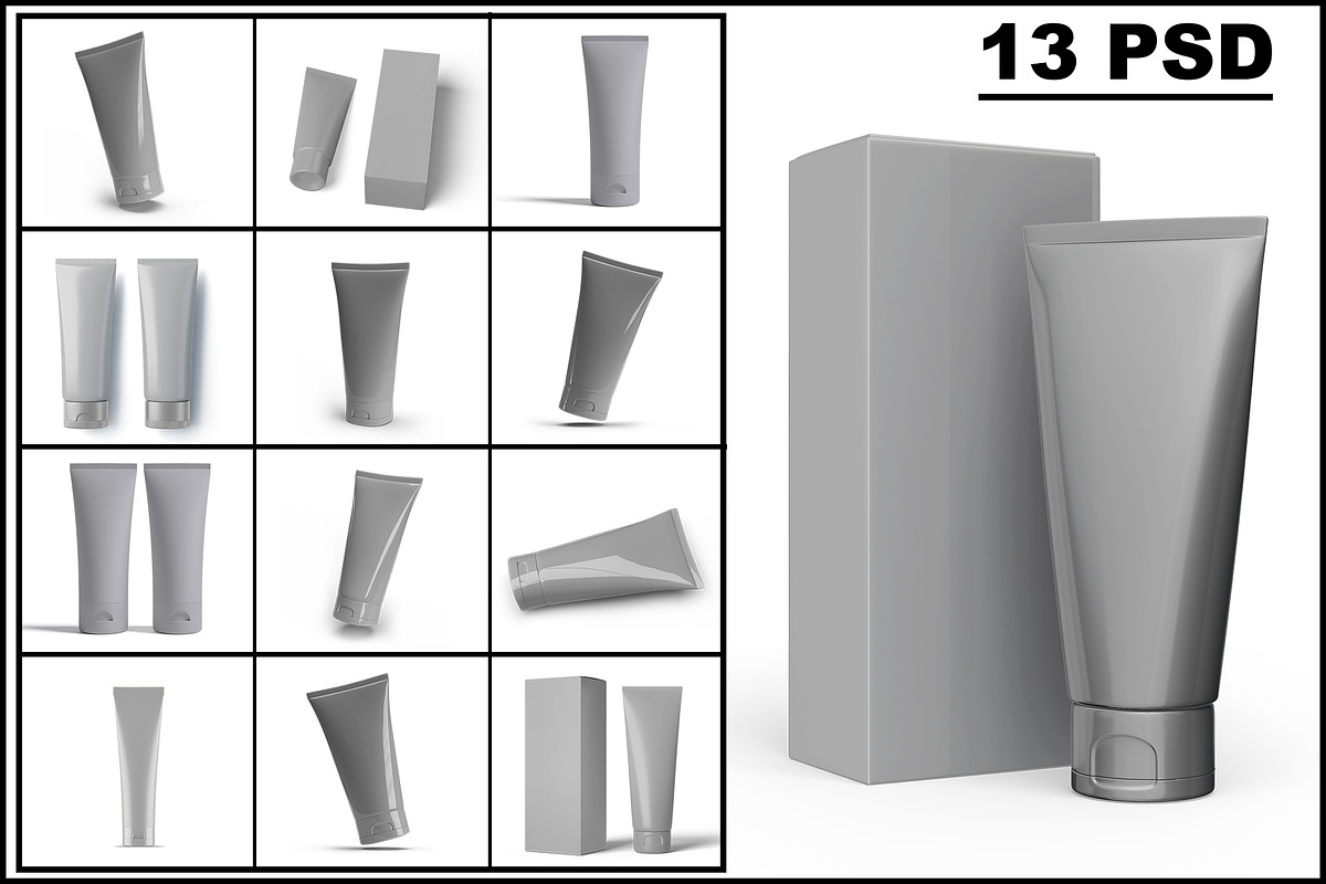 Cosmetic Tube Mockup, a Packaging Mockup by mockupbuys (Photo 2 of 15)
