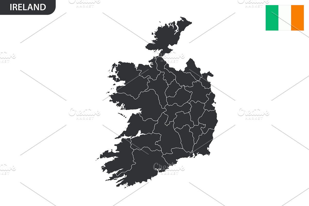 Detailed map of Ireland, an Education Illustration by Vector Shop (Photo 5 of 5)