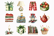 Cozy Christmas Reading Clipart, a Seasonal Illustration by Design Market (Thumbnail 3 of 5)