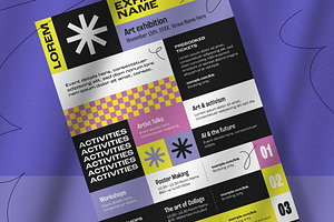 Modern Art Exibition Poster, a Poster Template by wavebreak