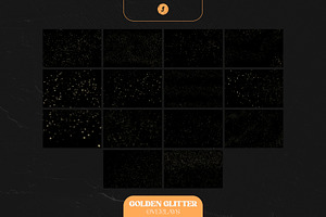 Golden Glitter Overlays