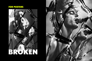 Broken Mirror Poster Effect, a Brushes & More by Design Squad (Thumbnail 1 of 4)