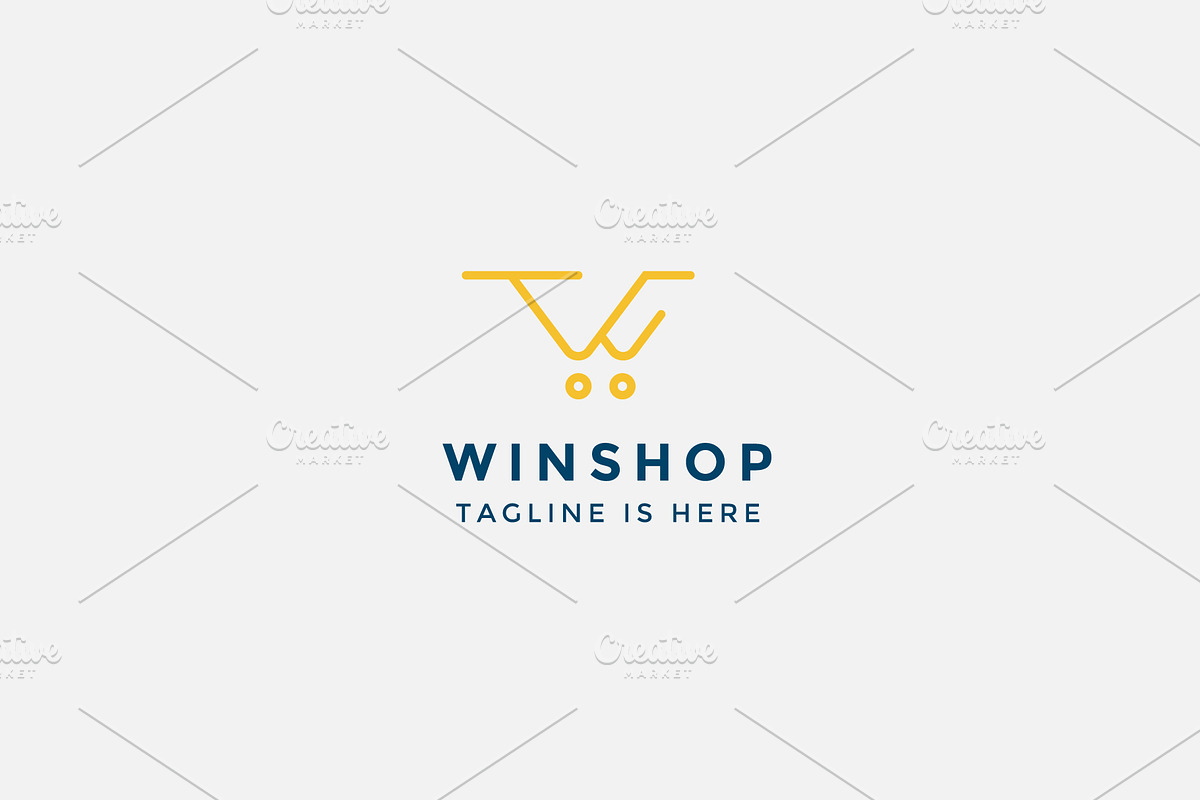 Shopping cart letter W logo, a Branding & Logo Template by Izalsye (Photo 3 of 4)