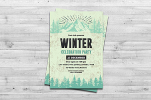 Winter Party Flyer Template-V437