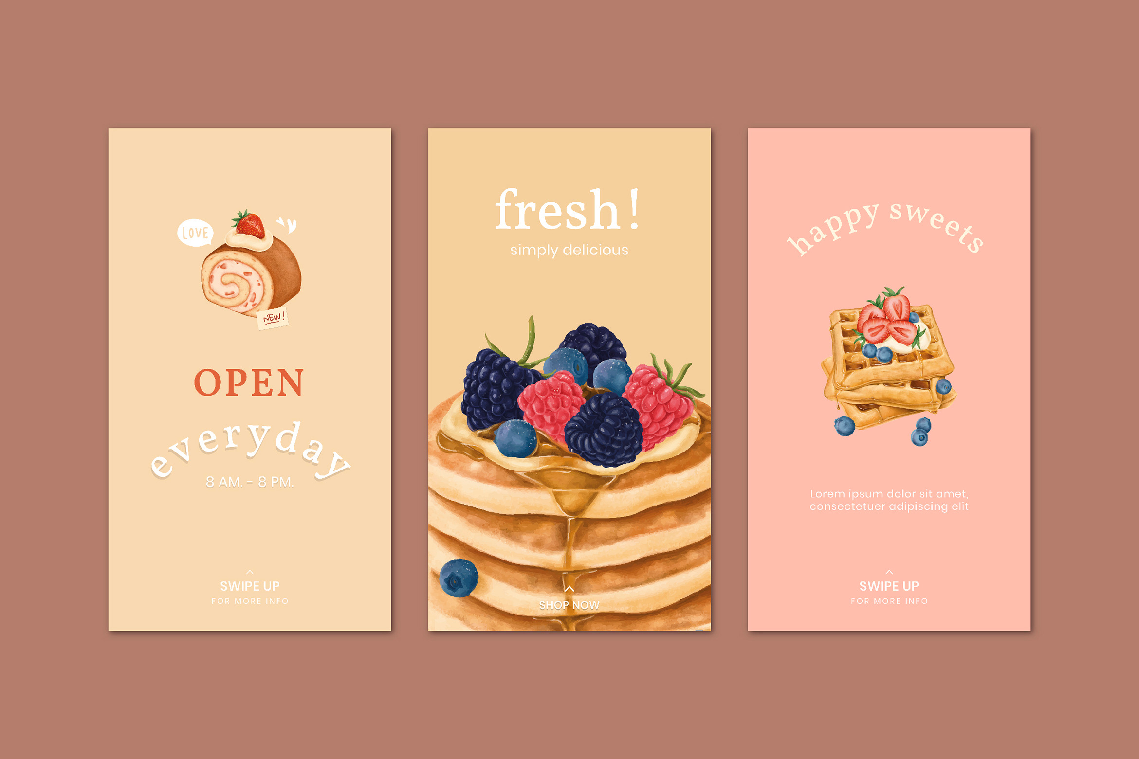 Happy Sweets Bakery Template Set 