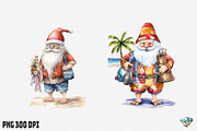 Summer Christmas Santa Claus, an Illustration by Gemstone (Thumbnail 3 of 12)