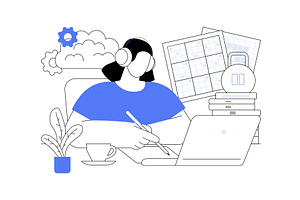 Mind fitness isolated cartoon vector, a Technology Illustration by Visual Generation