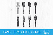 Kitchen Utensils SVG, an Illustration by SavanasDesign (Thumbnail 1 of 2)