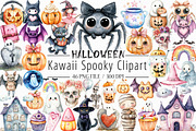 Halloween Kawaii Spooky Clipart, an Illustration by Libby Wishes (Thumbnail 1 of 6)