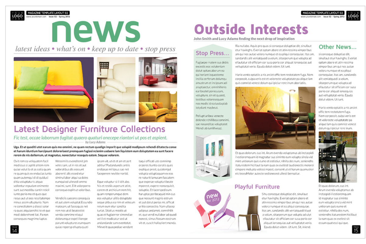 Magazine Template InDesign 02, a Magazine Template by Love Graphic Design (Photo 16 of 36)