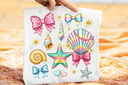 Summer Coquette Bow, Seashell Png, a Seasonal Illustration by Rose Art (Thumbnail 2 of 4)