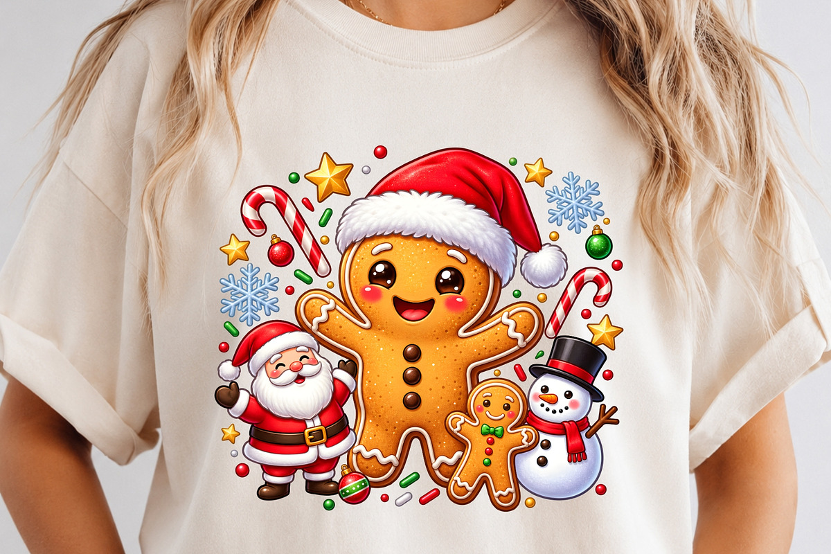 Cute Gingerbread Santa Christmas PNG, an Object Graphic by Zahyl Studio (Photo 2 of 7)