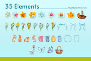 Daffodils and Rabbit Watercolor, an Animal Illustration by CreativeValuation (Thumbnail 2 of 12)