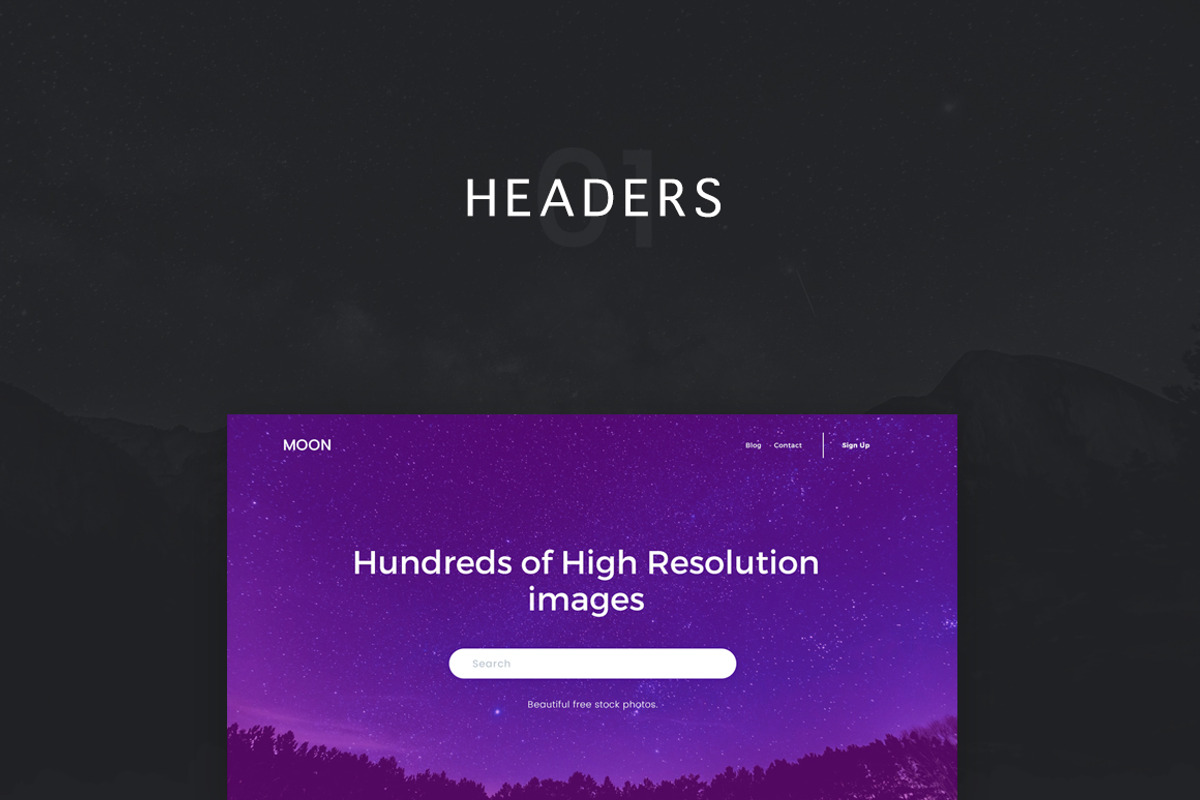 Moon UI Kit, an UI Kit Template by Rubik (Photo 6 of 8)