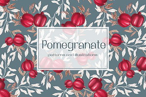 Pomegranate collection. Patterns