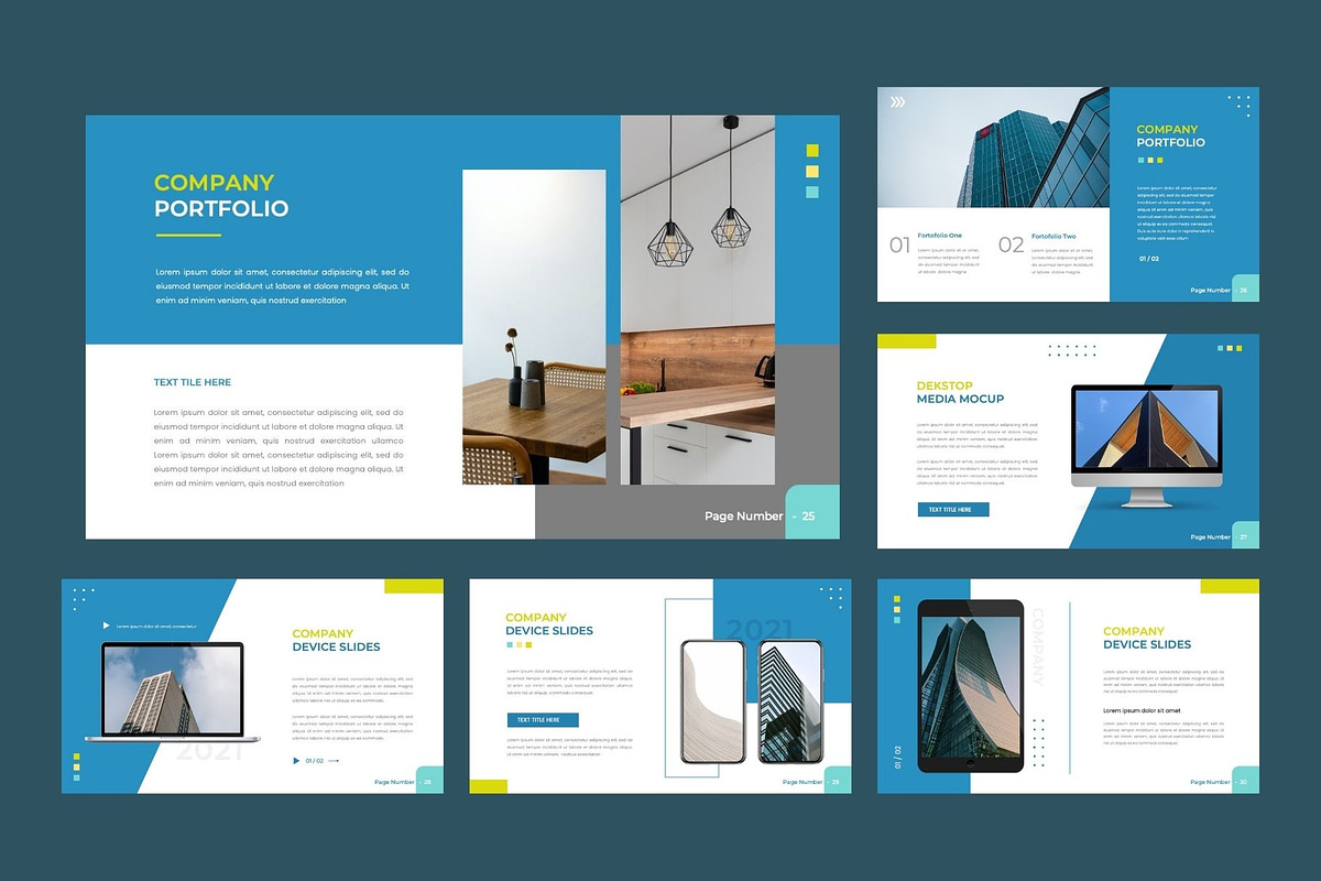 COMPANY PROFILE PowerPoint Template, a Presentation Template by Rizki Herdian (Photo 5 of 6)