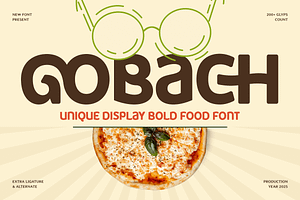 Gobach - Unique Bold Food Font