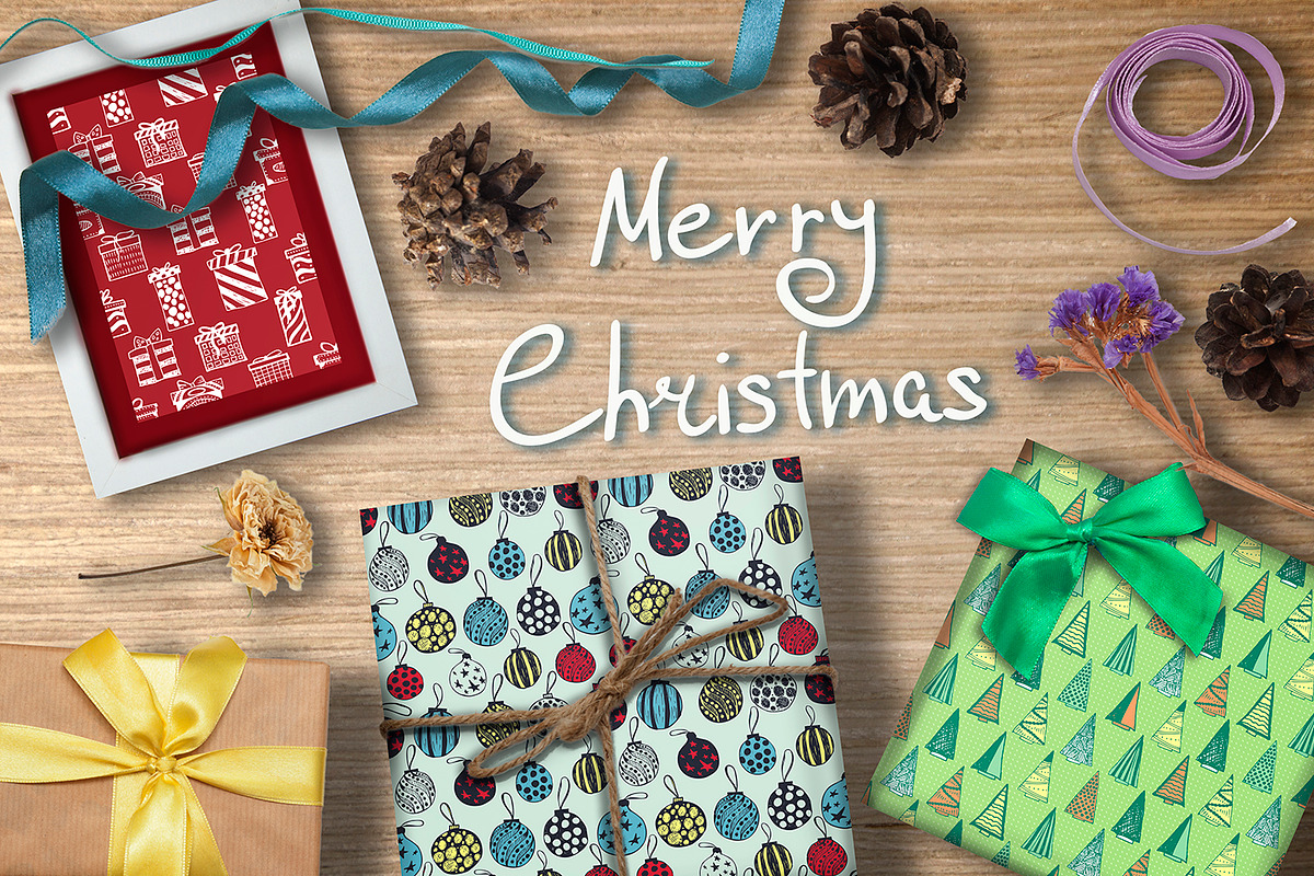 Christmas seamless patterns, a Pattern Graphic by SomStock (Photo 1 of 5)