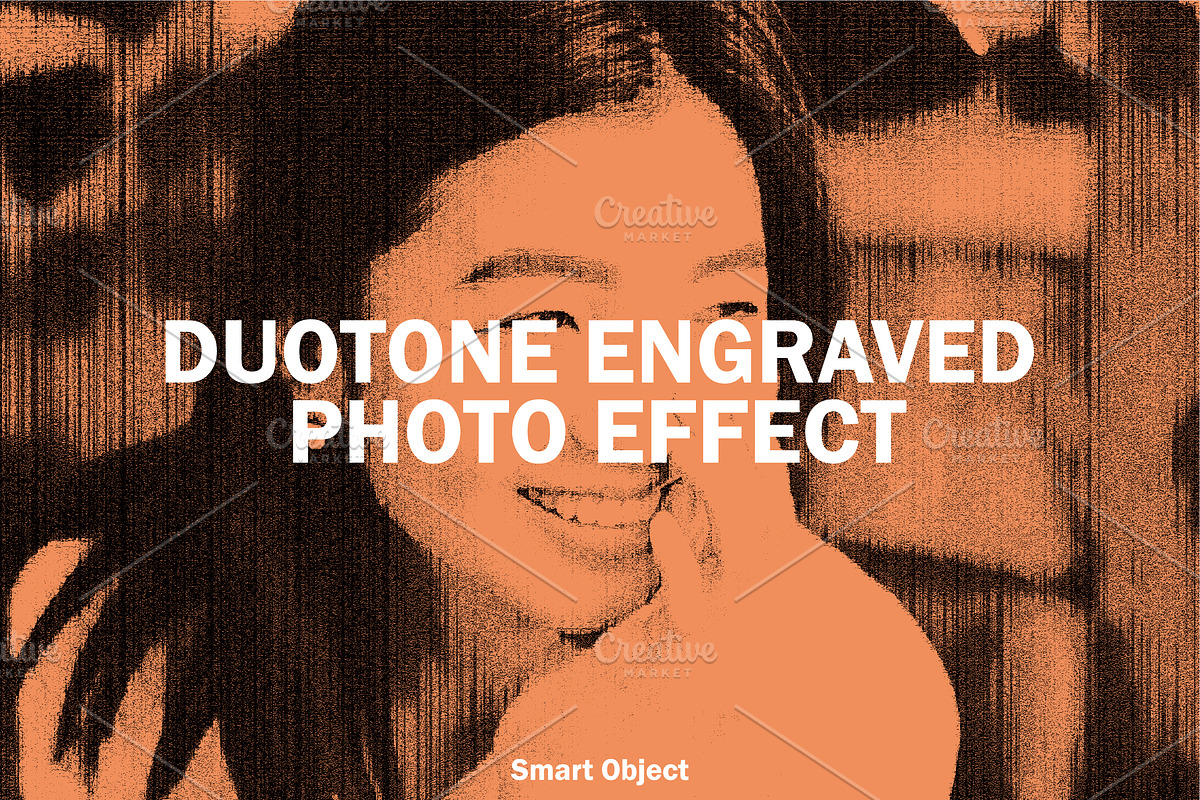 Duotone Engraved Photo Effect, a Layer Style Add-On by alexdndz (Photo 1 of 2)