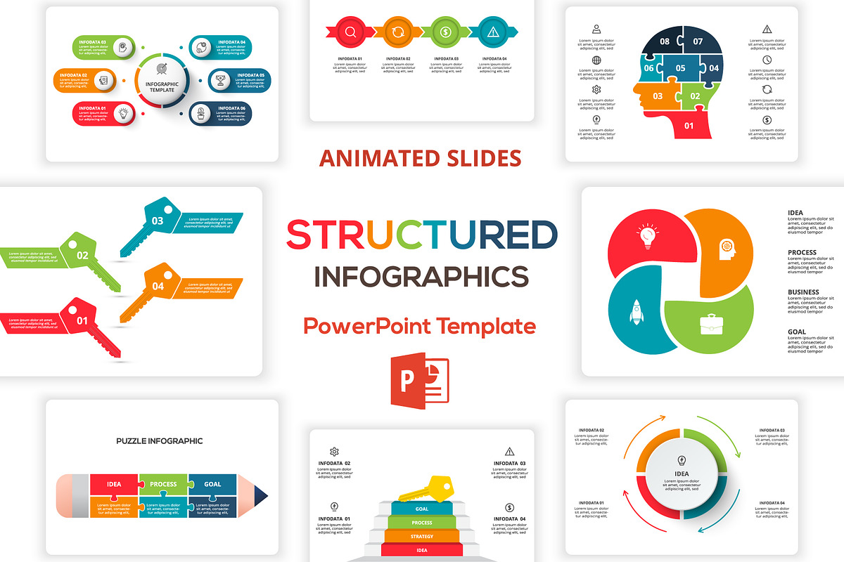 Structured Animated Presentation, a Presentation Template by Infographics project (Photo 1 of 13)