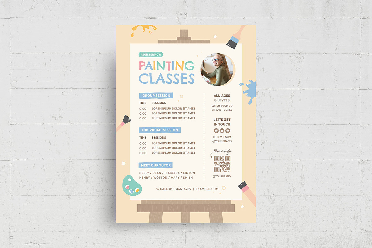 Kids Painting Class Flyer, a Flyer Template by BrandPacks (Photo 5 of 6)