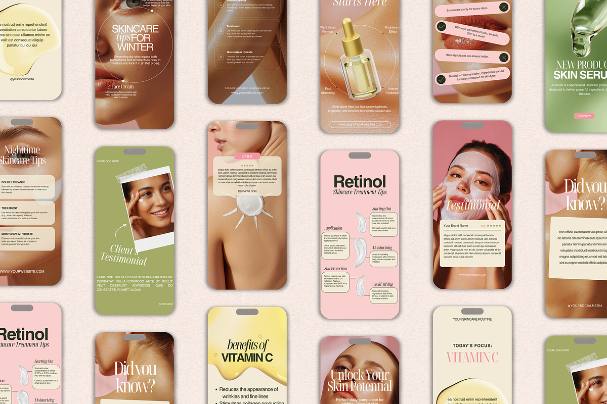 Pink Blush Skincare Social Media Kit, a Social Media Template by My Template Studio (Photo 5 of 20)