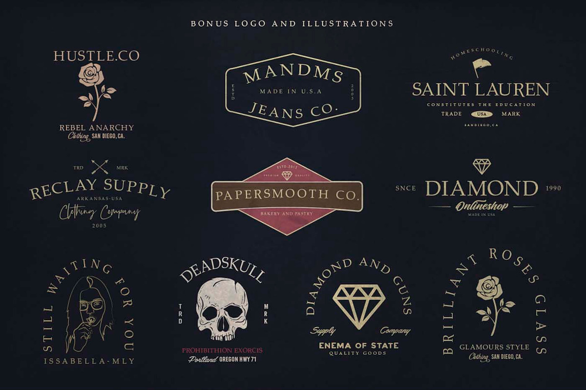 Vintage Font Bundle Super Sale, a Sans Serif Font by Anxiety Studio (Photo 31 of 40)