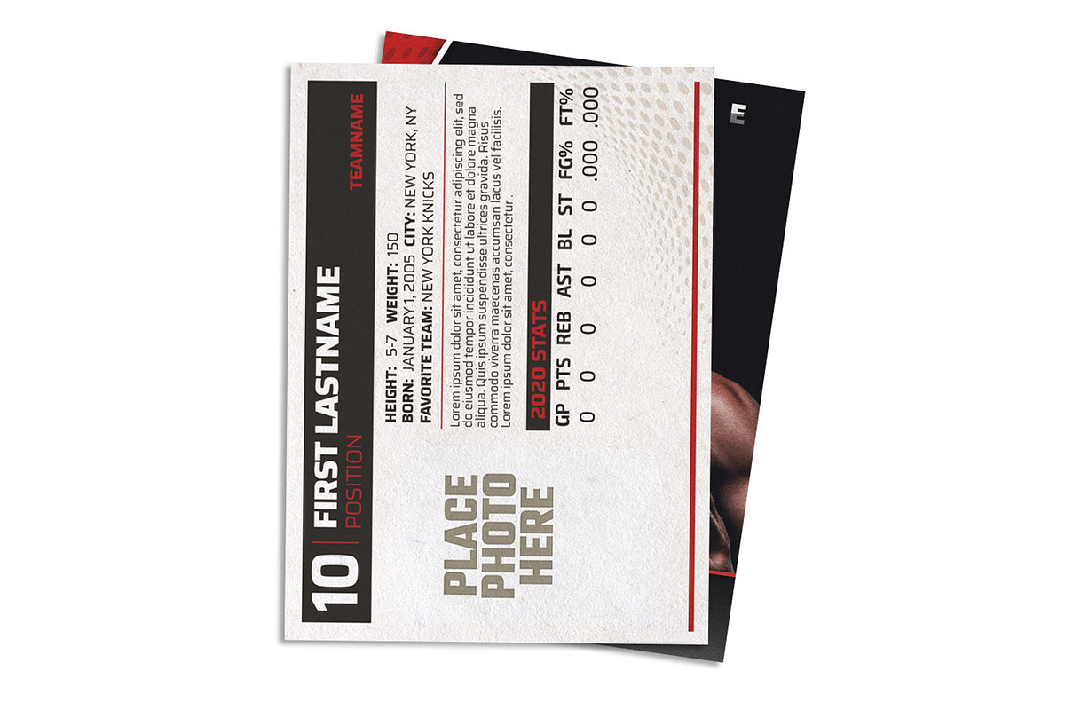 Vortex Basketball Card Template, a Design Template by Sports Card Templates (Photo 2 of 2)