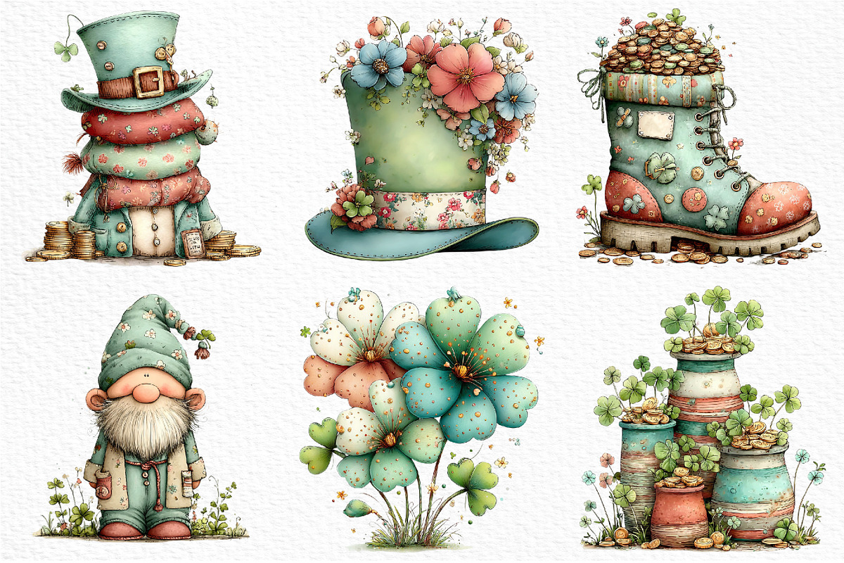 Whimsical St Patrick's Day Clipart, an Illustration by Craft Nest (Photo 5 of 11)