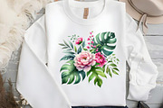 Pink and Green Summer Clipart, an Illustration by DreamCafeArt (Thumbnail 4 of 4)