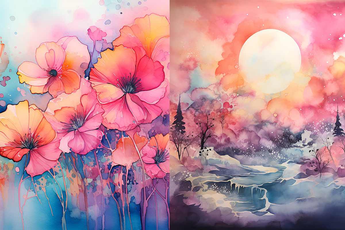 Watercolor Backgrounds 25 JPG 300dpi, a Background Graphic by MuzaArtStudio (Photo 2 of 5)